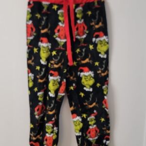 Dr. Seuss Grinch Pajama Bottoms - Black and Red
